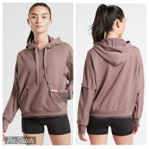 ATHLETA Recover‎ Hoodie Mauve Purple Sweatshirt Women's Sz Small NWOT